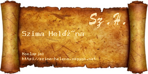 Szima Heléna névjegykártya